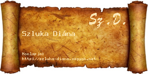 Szluka Diána névjegykártya